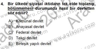 Yurttaşlık ve Çevre Bilgisi Dersi Ara Sınavı Deneme Sınav Soruları 4. Soru