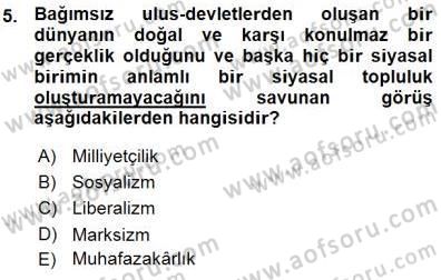 Yurttaşlık ve Çevre Bilgisi Dersi Ara Sınavı Deneme Sınav Soruları 5. Soru