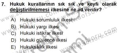 Yurttaşlık ve Çevre Bilgisi Dersi Ara Sınavı Deneme Sınav Soruları 7. Soru