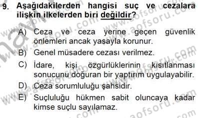 Yurttaşlık ve Çevre Bilgisi Dersi Ara Sınavı Deneme Sınav Soruları 9. Soru