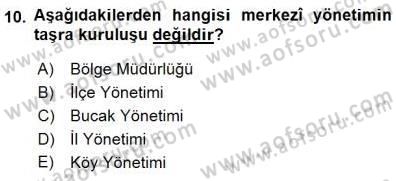 Yurttaşlık ve Çevre Bilgisi Dersi 2015 - 2016 Yılı (Final) Dönem Sonu Sınav Soruları 10. Soru