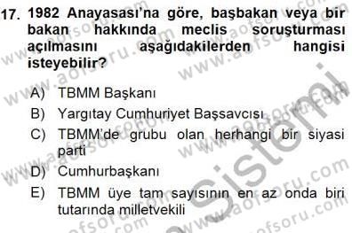 Yurttaşlık ve Çevre Bilgisi Dersi 2015 - 2016 Yılı (Final) Dönem Sonu Sınav Soruları 17. Soru