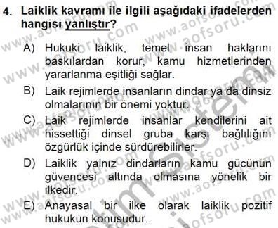 Yurttaşlık ve Çevre Bilgisi Dersi 2015 - 2016 Yılı (Final) Dönem Sonu Sınav Soruları 4. Soru