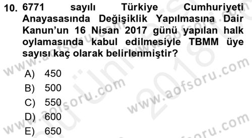 Yurttaşlık ve Çevre Bilgisi Dersi 2017 - 2018 Yılı 3 Ders Sınav Soruları 10. Soru