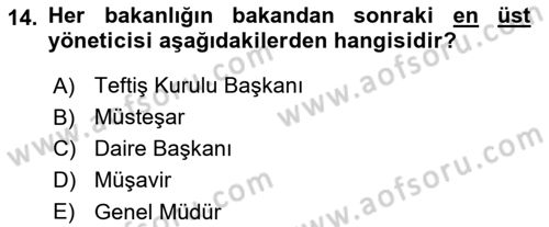 Yurttaşlık ve Çevre Bilgisi Dersi 2017 - 2018 Yılı 3 Ders Sınav Soruları 14. Soru