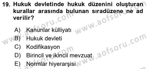 Yurttaşlık ve Çevre Bilgisi Dersi 2017 - 2018 Yılı 3 Ders Sınav Soruları 19. Soru