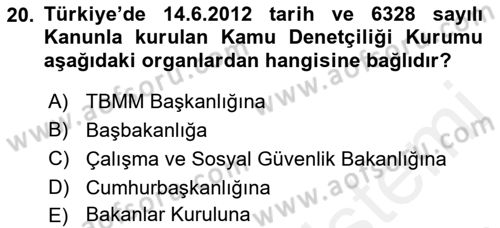 Yurttaşlık ve Çevre Bilgisi Dersi 2017 - 2018 Yılı 3 Ders Sınav Soruları 20. Soru