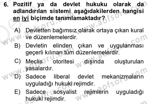 Yurttaşlık ve Çevre Bilgisi Dersi 2017 - 2018 Yılı 3 Ders Sınav Soruları 6. Soru