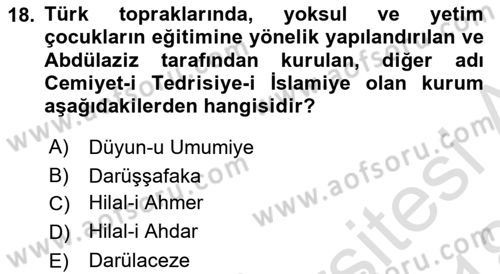Yurttaşlık ve Çevre Bilgisi Dersi Ara Sınavı Deneme Sınav Soruları 18. Soru