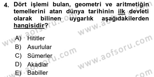 Yurttaşlık ve Çevre Bilgisi Dersi Ara Sınavı Deneme Sınav Soruları 4. Soru