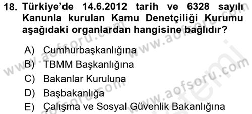 Yurttaşlık ve Çevre Bilgisi Dersi 2017 - 2018 Yılı (Final) Dönem Sonu Sınav Soruları 18. Soru