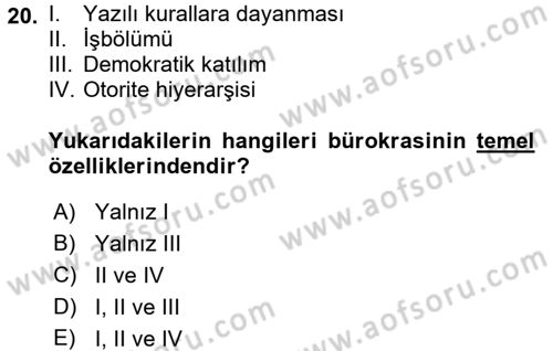 Yurttaşlık ve Çevre Bilgisi Dersi 2017 - 2018 Yılı (Final) Dönem Sonu Sınav Soruları 20. Soru