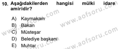 Yurttaşlık ve Çevre Bilgisi Dersi 2018 - 2019 Yılı 3 Ders Sınav Soruları 10. Soru