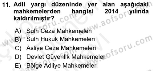 Yurttaşlık ve Çevre Bilgisi Dersi 2018 - 2019 Yılı (Final) Dönem Sonu Sınav Soruları 11. Soru