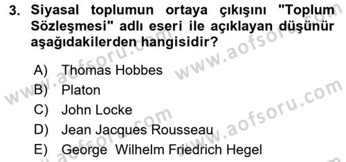 Yurttaşlık ve Çevre Bilgisi Dersi 2018 - 2019 Yılı (Final) Dönem Sonu Sınav Soruları 3. Soru