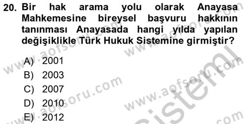 Yurttaşlık ve Çevre Bilgisi Dersi 2018 - 2019 Yılı Yaz Okulu Sınav Soruları 20. Soru