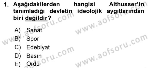 Yurttaşlık ve Çevre Bilgisi Dersi Ara Sınavı Deneme Sınav Soruları 1. Soru