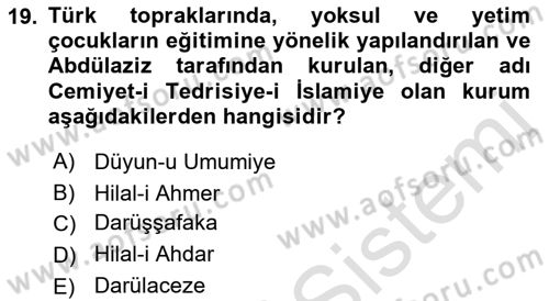 Yurttaşlık ve Çevre Bilgisi Dersi 2019 - 2020 Yılı (Vize) Ara Sınav Soruları 19. Soru