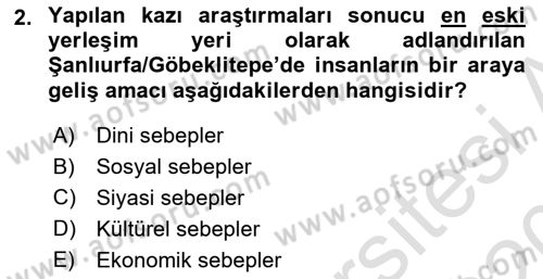 Yurttaşlık ve Çevre Bilgisi Dersi Ara Sınavı Deneme Sınav Soruları 2. Soru