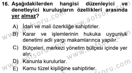 Yurttaşlık ve Çevre Bilgisi Dersi 2019 - 2020 Yılı (Final) Dönem Sonu Sınav Soruları 16. Soru