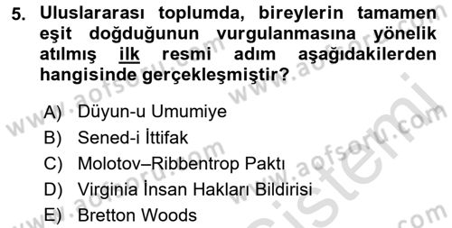 Yurttaşlık ve Çevre Bilgisi Dersi 2019 - 2020 Yılı (Final) Dönem Sonu Sınav Soruları 5. Soru