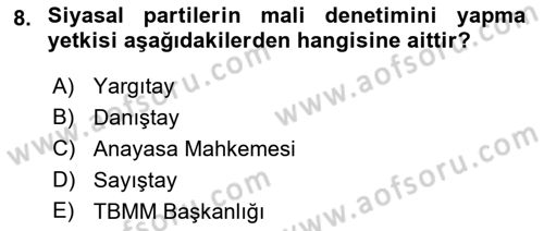Yurttaşlık ve Çevre Bilgisi Dersi 2019 - 2020 Yılı (Final) Dönem Sonu Sınav Soruları 8. Soru