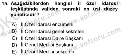 Yurttaşlık ve Çevre Bilgisi Dersi 2020 - 2021 Yılı Yaz Okulu Sınav Soruları 15. Soru