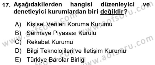 Yurttaşlık ve Çevre Bilgisi Dersi 2020 - 2021 Yılı Yaz Okulu Sınav Soruları 17. Soru