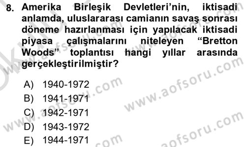 Yurttaşlık ve Çevre Bilgisi Dersi 2020 - 2021 Yılı Yaz Okulu Sınav Soruları 8. Soru