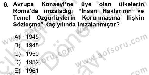Yurttaşlık ve Çevre Bilgisi Dersi 2021 - 2022 Yılı (Final) Dönem Sonu Sınav Soruları 6. Soru