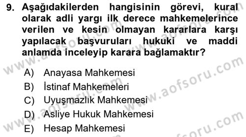 Yurttaşlık ve Çevre Bilgisi Dersi 2021 - 2022 Yılı (Final) Dönem Sonu Sınav Soruları 9. Soru