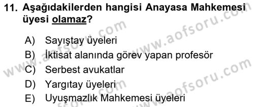 Yurttaşlık ve Çevre Bilgisi Dersi 2021 - 2022 Yılı Yaz Okulu Sınav Soruları 11. Soru