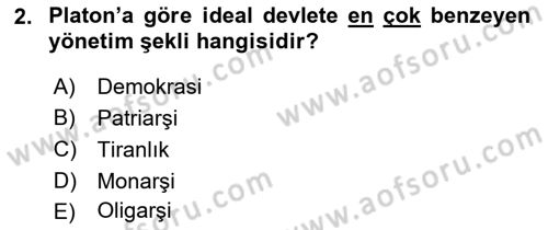 Yurttaşlık ve Çevre Bilgisi Dersi 2021 - 2022 Yılı Yaz Okulu Sınav Soruları 2. Soru