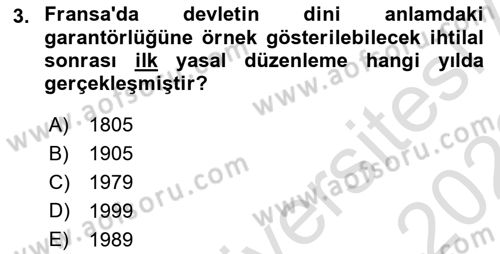 Yurttaşlık ve Çevre Bilgisi Dersi 2021 - 2022 Yılı Yaz Okulu Sınav Soruları 3. Soru
