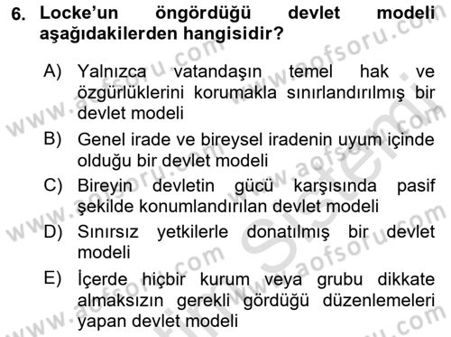 Yurttaşlık ve Çevre Bilgisi Dersi 2021 - 2022 Yılı Yaz Okulu Sınav Soruları 6. Soru