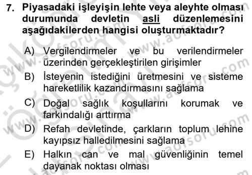 Yurttaşlık ve Çevre Bilgisi Dersi 2021 - 2022 Yılı Yaz Okulu Sınav Soruları 7. Soru