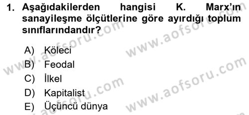 Yurttaşlık ve Çevre Bilgisi Dersi Ara Sınavı Deneme Sınav Soruları 1. Soru