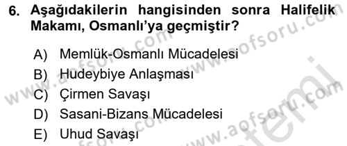 Yurttaşlık ve Çevre Bilgisi Dersi Ara Sınavı Deneme Sınav Soruları 6. Soru