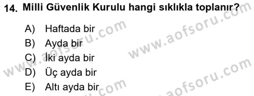 Yurttaşlık ve Çevre Bilgisi Dersi 2022 - 2023 Yılı (Final) Dönem Sonu Sınav Soruları 14. Soru