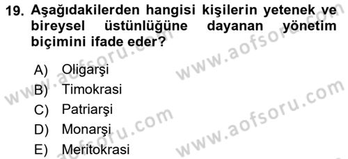 Yurttaşlık ve Çevre Bilgisi Dersi 2022 - 2023 Yılı (Final) Dönem Sonu Sınav Soruları 19. Soru