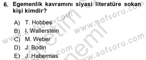 Yurttaşlık ve Çevre Bilgisi Dersi 2022 - 2023 Yılı (Final) Dönem Sonu Sınav Soruları 6. Soru
