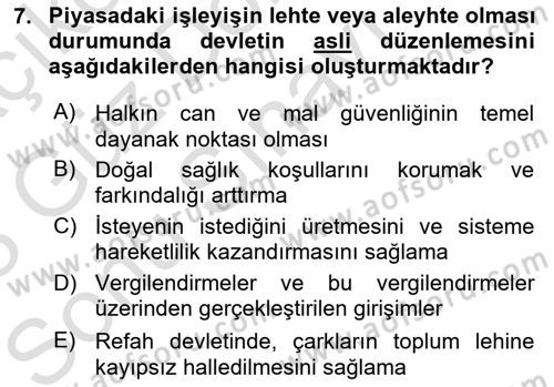 Yurttaşlık ve Çevre Bilgisi Dersi 2022 - 2023 Yılı (Final) Dönem Sonu Sınav Soruları 7. Soru