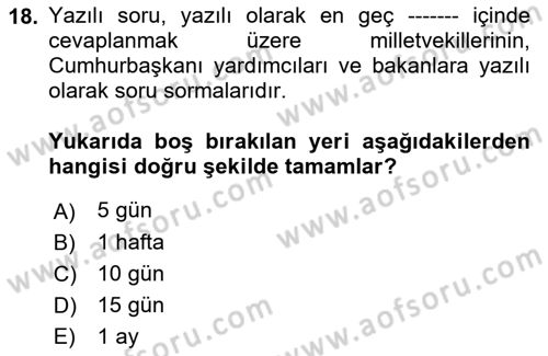 Yurttaşlık ve Çevre Bilgisi Dersi 2022 - 2023 Yılı Yaz Okulu Sınav Soruları 18. Soru