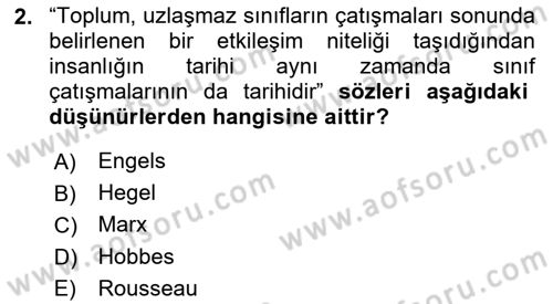 Yurttaşlık ve Çevre Bilgisi Dersi 2022 - 2023 Yılı Yaz Okulu Sınav Soruları 2. Soru