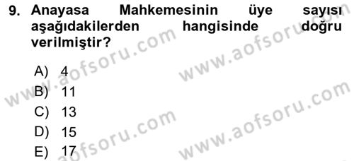 Yurttaşlık ve Çevre Bilgisi Dersi 2022 - 2023 Yılı Yaz Okulu Sınav Soruları 9. Soru