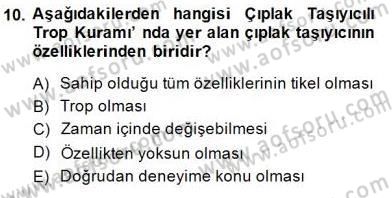 Metafizik Dersi 2014 - 2015 Yılı (Final) Dönem Sonu Sınavı 10. Soru