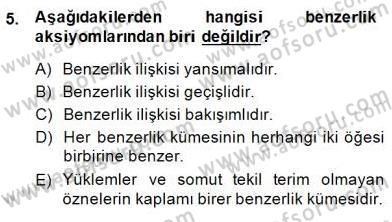 Metafizik Dersi 2014 - 2015 Yılı (Final) Dönem Sonu Sınavı 5. Soru