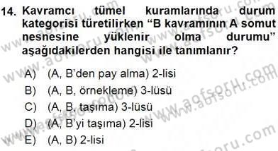 Metafizik Dersi 2015 - 2016 Yılı (Vize) Ara Sınav Soruları 14. Soru