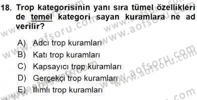 Metafizik Dersi 2015 - 2016 Yılı (Vize) Ara Sınav Soruları 18. Soru