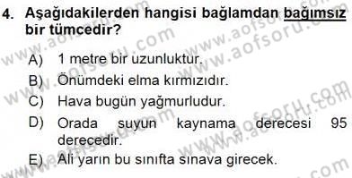 Metafizik Dersi 2015 - 2016 Yılı (Vize) Ara Sınav Soruları 4. Soru